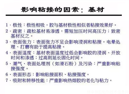 影响热熔胶粘接性能的三大因素（图）