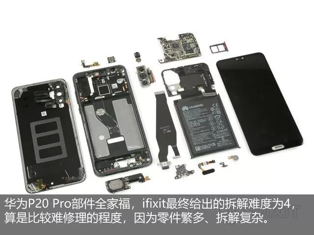 拆解华为P20 Pro手机全家福
